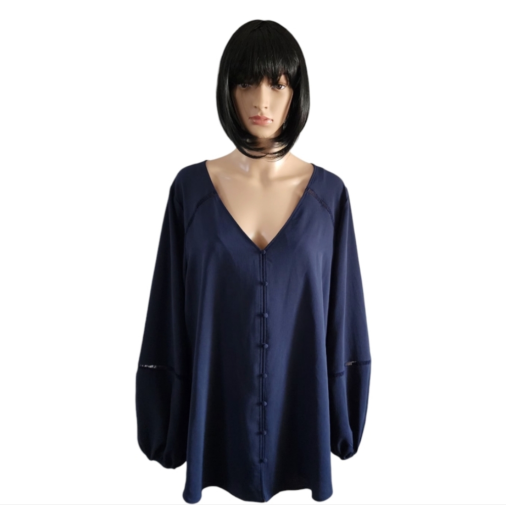 Reitmans Navy Blue Blouse